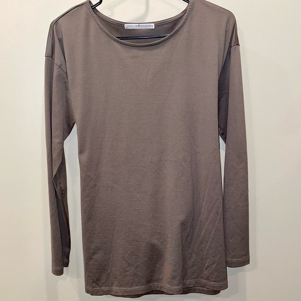 Peruvian Connection Pima Cotton Tie Long Sleeve
